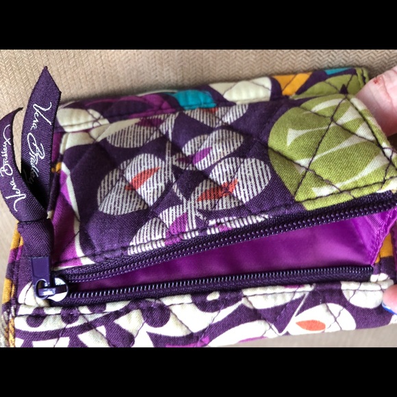 SOLD!!!! Vera Bradley Plum Crazy Purple Wallet - Picture 3 of 3